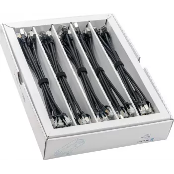 Wirewin SLIM-LS-K6A 0.25 BK 50 - Καλώδιο Patch Ethernet Cat6A Slim, 0,25m, U/FTP, Μαύρο, συσκευασία 50 τεμ.
