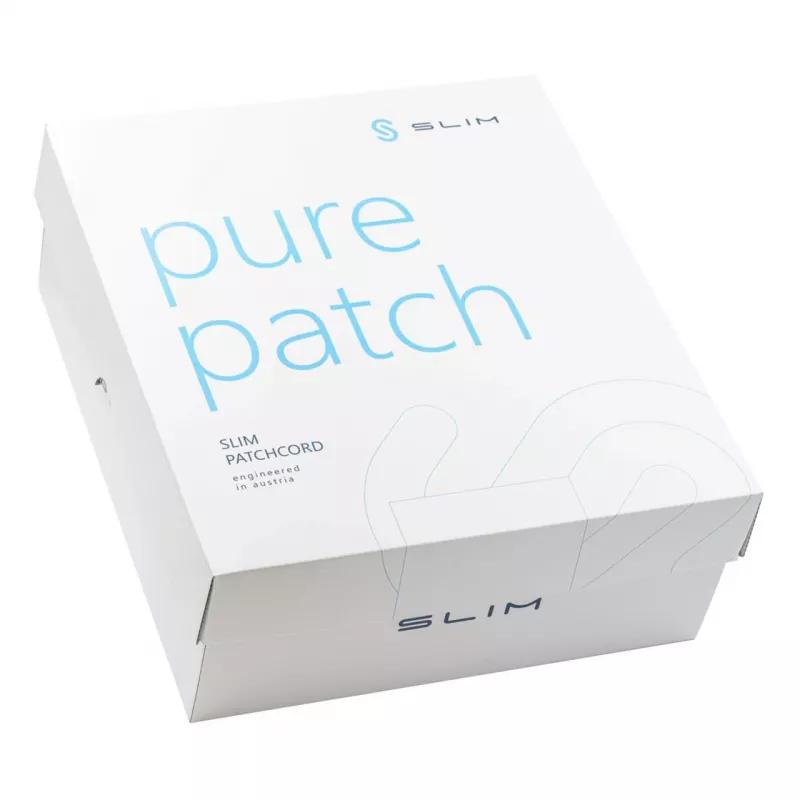 Wirewin SLIM-LS-K6A 1.0 WT 90 - Cat6A U/FTP Slim Patch καλώδιο, 1,0 m, Λευκό, συσκευασία 90 τεμ.