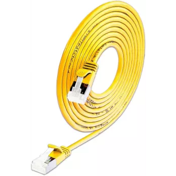 Wirewin SLIM-LS-K6A 0.15 YE 50 Cat6a U/FTP Slim Ethernet Patch καλώδιο, 0,15 m, Κίτρινο, συσκευασία 50 τεμ.