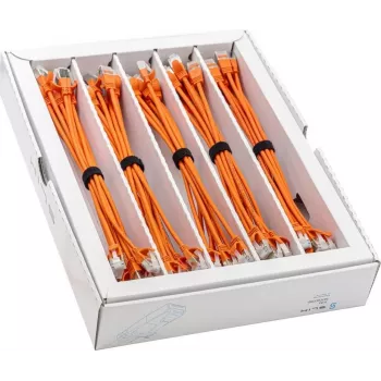 Wirewin SLIM-LS-K6A 0,25 OR 50 Cat6a U/FTP Slim Ethernet Patch καλώδιο, 0,25 m, Πορτοκαλί, συσκευασία 50 τεμ.