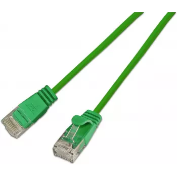 Wirewin SLIM KAT6A 10 Gigabit Lightpatch καλώδιο στρογγυλό, U/UTP, Ø 3,6 mm, πράσινο (SLIM-L-UU-K6A 0.1 GN)