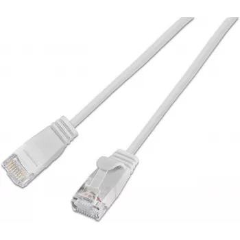 Wirewin SLIM KAT6A 10 Gigabit Lightpatchkabel στρογγυλό, U/UTP, Ø 3,6 mm, λευκό (SLIM-L-UU-K6A 0.1 WT)