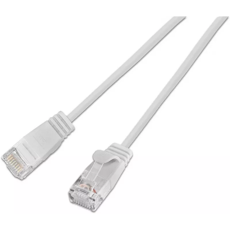 Wirewin SLIM KAT6A 10 Gigabit Lightpatchkabel στρογγυλό, U/UTP, Ø 3,6 mm, λευκό (SLIM-L-UU-K6A 0.1 WT)