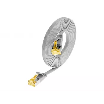Wirewin Cat6a U/FTP Slim Καλώδιο Patch RJ45 βύσμα αρσενικό σε βύσμα αρσενικό, 1m, Γκρι PKW-STP-SLIM-K6A 1.0