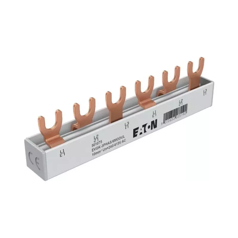 Eaton 3-Φασική μπάρα διακλάδωσης EVGK-3PHAS/6MODUL 63A 400V 6 Modules (EP-501075)