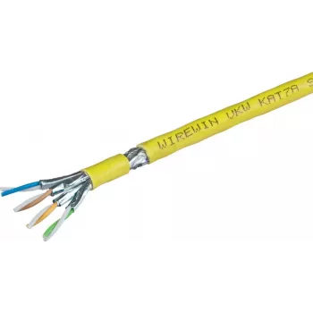 Wirewin WirewinCat.7 S/FTP Καλώδιο εγκατάστασης, 1200MHz, LSOH3, Συμπαγής αγωγός, βελτιστοποιημένο για PoE, 500m, VKW SFTP K7A L3 500SXQ