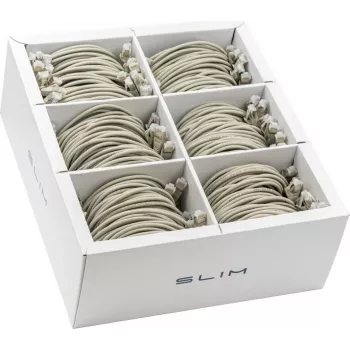 Wirewin SLIM KAT6A 10 Gigabit Light Καλώδιο Patch, 0,5 m, U/FTP, Ø 3,8 mm, Γκρι, συσκευασία 90 τεμ. (SLIM-LS-K6A 0.5 90)
