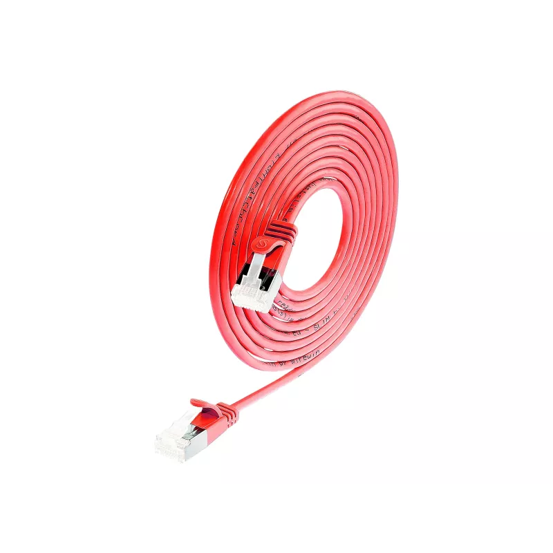 Wirewin Cat 6a U/FTP Slim Καλώδιο Patch Ethernet, 7m, Κόκκινο PKW-LIGHT-STP-K6A 7.0 RT