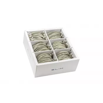 Wirewin SLIM-LS-K6A 2.0 60 Cat6A U/FTP Slim Καλώδιο Patch Ethernet, 2m, Γκρι, συσκευασία 60 τεμ.