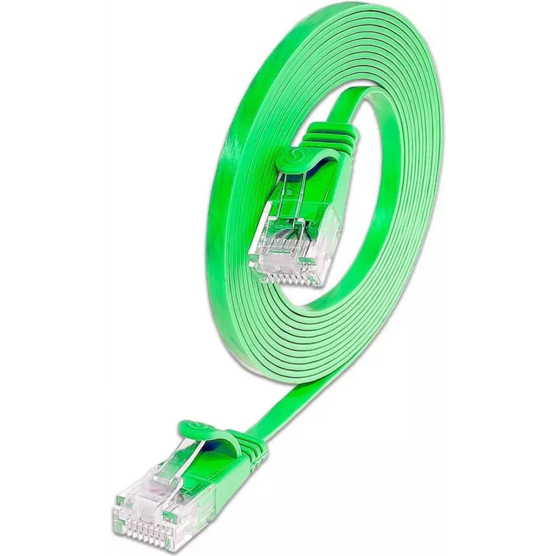 Wirewin Cat.6 U/UTP Slim Καλώδιο Ethernet Patch, 0,15 m, Πράσινο PKW-SLIM-KAT6 0.15 GN