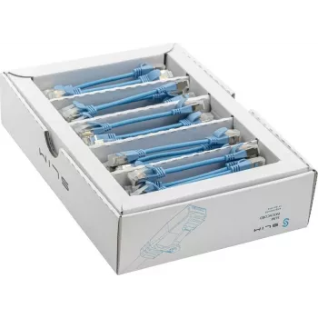 Wirewin SLIM-LS-K6A 0.1 BL 50 - Cat6A Slim Καλώδιο Ethernet Patch, 0,1m, U/FTP, Μπλε, Συσκευασία 50 τεμ.