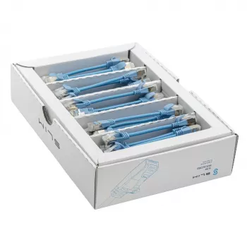 Wirewin SLIM-LS-K6A 0.1 BL 50 - Cat6A Slim Καλώδιο Ethernet Patch, 0,1m, U/FTP, Μπλε, Συσκευασία 50 τεμ.