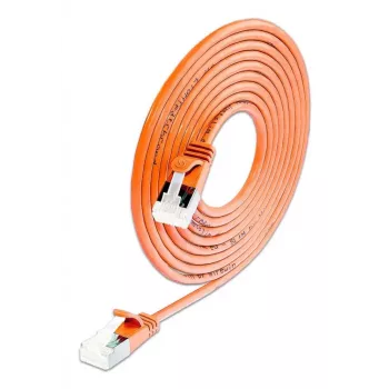 Wirewin SLIM-LS-K6A 0,15 OR 50 Cat6A Slim Ethernet Patchkabel, 0,15m, U/FTP, πορτοκαλί, συσκευασία 50 τεμ.