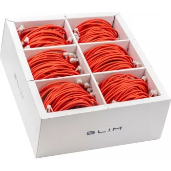 Wirewin SLIM-LS-K6A 0.5 RD 90 Cat6A Slim-Patchkabel, U/FTP, 10 Gbps, 0,5 m, κόκκινο, συσκευασία 90 τεμ.