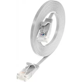 Wirewin Triotronik PKW-SLIM-KAT6 1.5 WS Cat6 U/UTP Slim Ethernet Patchkabel, RJ-45 βύσμα αρσενικό σε αρσενικό, λευκό, 1,5 m