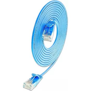 Wirewin SLIM Cat6a 10 Gigabit U/UTP Patchkabel, 0,15 m, μπλε SLIM-L-UU-K6A 0.15 BL