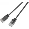 Wirewin SLIM KAT6A 10 Gigabit Lightpatchkabel στρογγυλό, U/UTP, Ø 3,6 mm, μαύρο (SLIM-L-UU-K6A 0.1 BK)