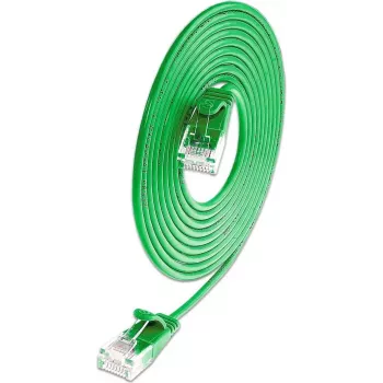 Wirewin SLIM KAT6A 10 Gigabit Lightpatchkabel στρογγυλό, U/UTP, Ø 3,6 mm, πράσινο (SLIM-L-UU-K6A 0.15 GN)