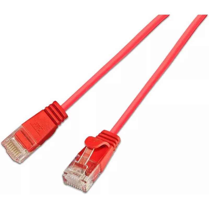 Wirewin Cat6A 10 Gigabit U/UTP Slim Patchkabel, 0,15m, κόκκινο SLIM-L-UU-K6A 0.15 RD