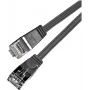 Slim Wirewin SLIM KAT6 Slim Patchkabel, U/FTP, επίπεδο, μαύρο, 0,75 m PKW-STP-SLIM-KAT6 0.75 SW