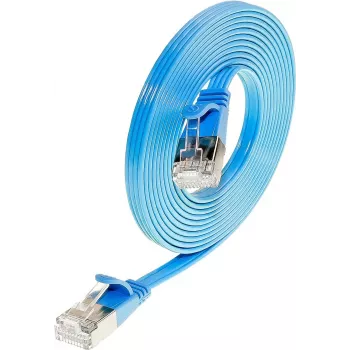 Wirewin Triotronik Cat6 U/FTP Slim Ethernet Patchkabel, 10 m, μπλε PKW-STP-SLIM-KAT6 10.0 BL