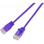 Wirewin SLIM KAT6A 10 Gigabit Lightpatchkabel στρογγυλό, U/UTP, Ø 3,6 mm, βιολετί (SLIM-L-UU-K6A 5.0 VT)