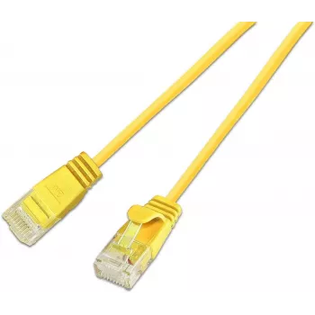 Wirewin SLIM Cat6A 10 Gigabit Slim Patchkabel, U/UTP, 3,6mm, κίτρινο, 5m SLIM-L-UU-K6A 5.0 YE