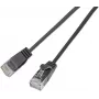 Wirewin SLIM KAT6A 10 Gigabit Light Patchkabel στρογγυλό, U/UTP, Ø 3,6 mm, μαύρο (SLIM-L-UU-K6A 7.5 BK)