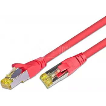 Wirewin Cat.6a S/FTP Καλώδιο δικτύου Patch, 0,5m, κόκκινο, AWG26, 10Gbps PKW-PIMF-KAT6A 0.5 RT