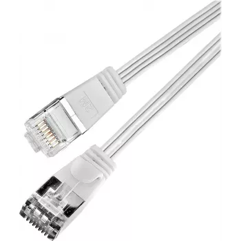 Wirewin Triotronik PKW-STP-SLIM-KAT6 5.0 WS - Cat6 U/FTP Slim Ethernet Patchkabel, RJ-45 βύσμα αρσενικό σε βύσμα αρσενικό, 5m, λευκό