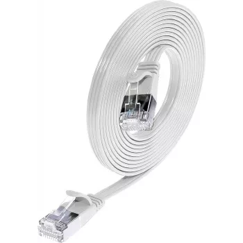 Wirewin Triotronik PKW-STP-SLIM-KAT6 5.0 WS - Cat6 U/FTP Slim Ethernet Patchkabel, RJ-45 βύσμα αρσενικό σε βύσμα αρσενικό, 5m, λευκό