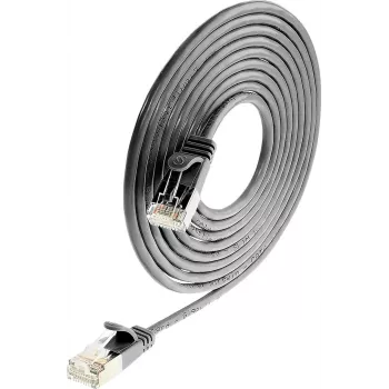 Wirewin Triotronik PKW-LIGHT-STP-K6 1.0 SW Cat6 STP Patchkabel, RJ-45 βύσμα αρσενικό σε βύσμα αρσενικό, 1m, μαύρο