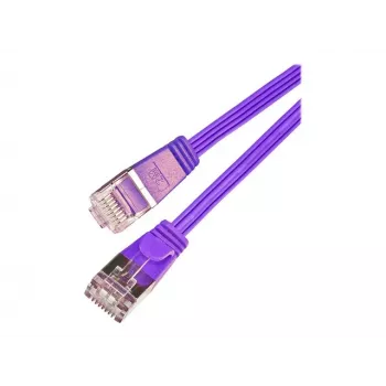 Wirewin SLIM S6 7.5 VT - Cat.6 Slim Patch καλώδιο, STP (PIMF), 7,5 m, μωβ PKW-STP-SLIM-KAT6 7.5 VT