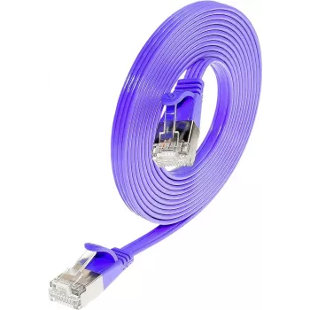 Wirewin SLIM S6 7.5 VT - Cat.6 Slim Patch καλώδιο, STP (PIMF), 7,5 m, μωβ PKW-STP-SLIM-KAT6 7.5 VT