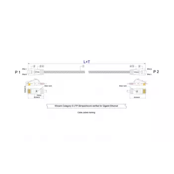 Wirewin SLIM UT6 10 GR - Cat.6 Slim Tough καλώδιο, U/UTP, 10 m, γκρι (PKW-TOUGH-K6 10.0)
