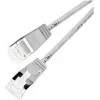 Wirewin PKW-LIGHT-STP-K6A 1.5 Cat 6a U/FTP Slim στρογγυλό Patch καλώδιο, PoE, 1,5 m, γκρι