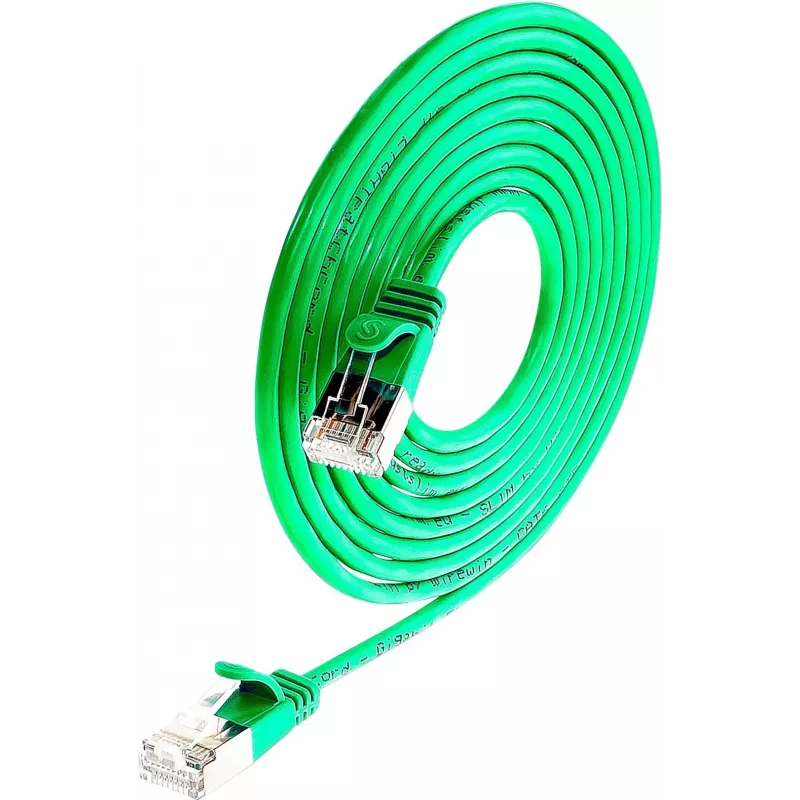 Wirewin SLIM SL6 7,5 m Cat.6 U/FTP Slim Ethernet Patch καλώδιο, πράσινο PKW-LIGHT-STP-K6 7.5 GN