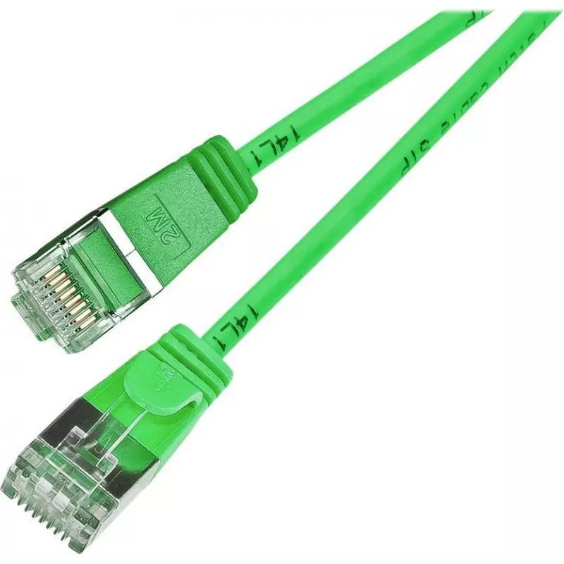 Wirewin SLIM SL6 7,5 m Cat.6 U/FTP Slim Ethernet Patch καλώδιο, πράσινο PKW-LIGHT-STP-K6 7.5 GN