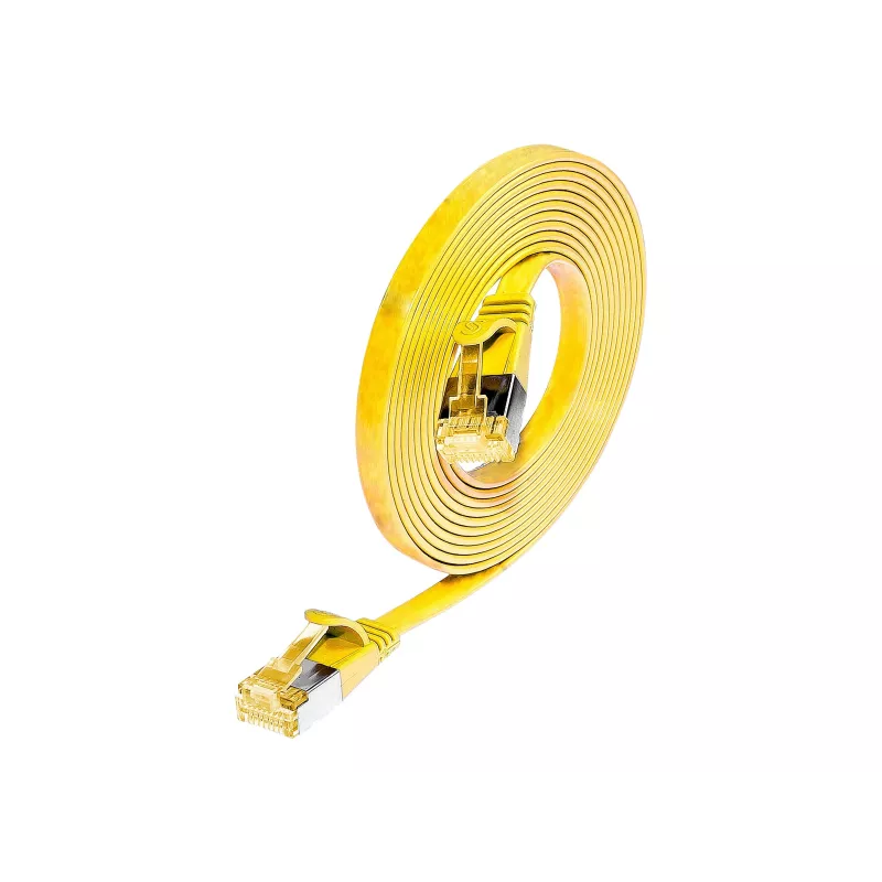 Wirewin Cat6a U/FTP Slim Patchkabel RJ45 - 5m, κίτρινο PKW-STP-SLIM-K6A 5.0 GE