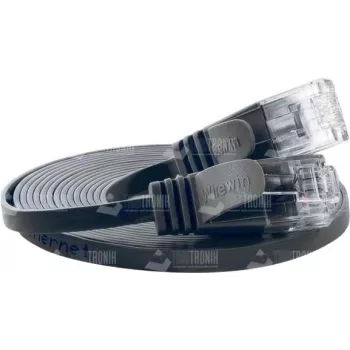 Wirewin Cat.6 SLIM Patchkabel, U/UTP, 0,15 m, μαύρο PKW-SLIM-KAT6 0.15 SW