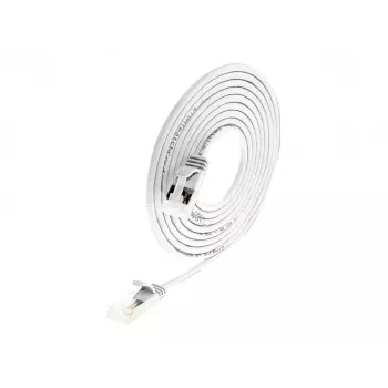 Wirewin Light Patchkabel στρογγυλό U/FTP Cat 6a λευκό 0,25m λεπτό, θωρακισμένο, PoE, εύκαμπτο και λεπτό καλώδιο για ειδικές εφαρμογές (PKW-LIGHT-STP-K6A 0.25 WS)