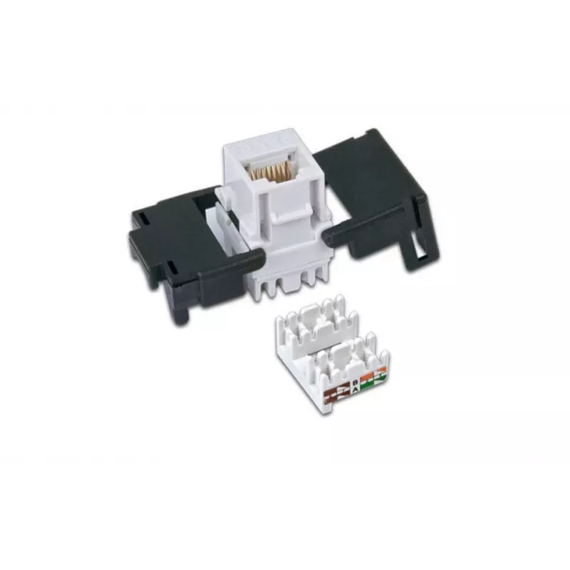 Wirewin WKS JACK KAT6A UTP Keystone-Modul, μη θωρακισμένο, RJ45, χωρίς εργαλεία, λευκό