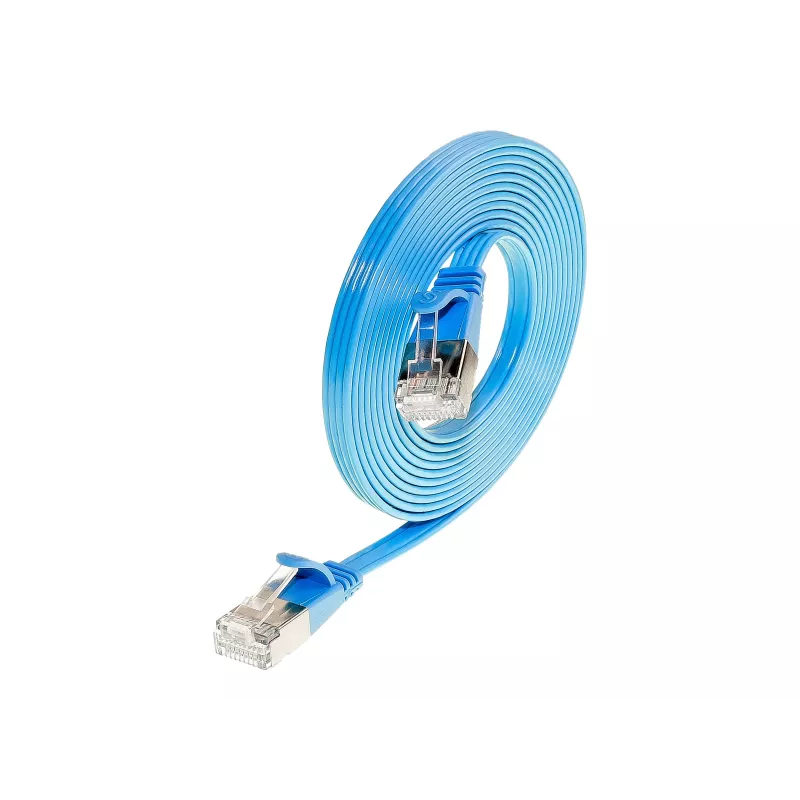 Wirewin Cat.6 SLIM Patchkabel, STP(PIMF), 0,1 m, μπλε PKW-STP-SLIM-KAT6 0.1 BL