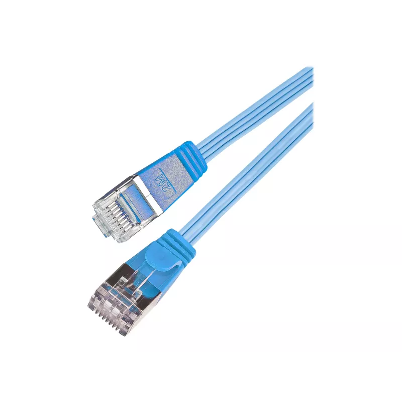 Wirewin Cat.6 SLIM Patchkabel, STP(PIMF), 0,1 m, μπλε PKW-STP-SLIM-KAT6 0.1 BL
