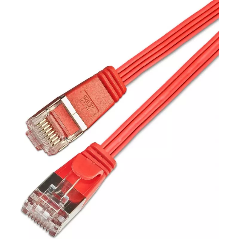 Wirewin Triotronik 0,15m Cat6 U/FTP Slim Ethernet Patch Καλώδιο, Κόκκινο PKW-STP-SLIM-KAT6 0.15 RT