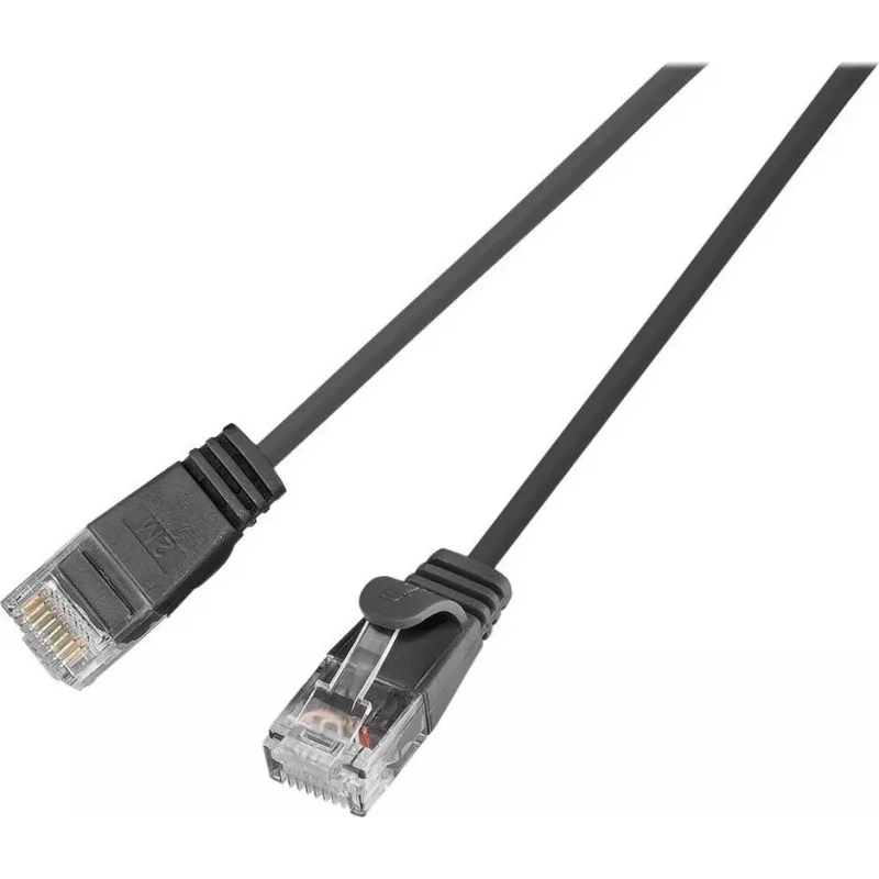 Wirewin Cat.6 SLIM-Light Patch Καλώδιο U/UTP 1,5m Μαύρο PKW-LIGHT-K6 1.5 SW