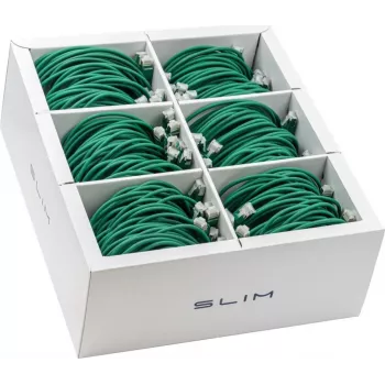 Wirewin Cat6A U/FTP Slim Ethernet Patch Καλώδιο, 1m, Πράσινο, συσκευασία 90 τεμ. SLIM-LS-K6A 1.0 GN 90