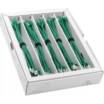 Wirewin SLIM-LS-K6A 0.15 GN 50 - Cat6a U/FTP Slim Ethernet Patch Καλώδιο, 0,15m, Πράσινο, συσκευασία 50 τεμ.