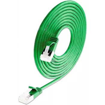 Wirewin SLIM-LS-K6A 0.15 GN 50 - Cat6a U/FTP Slim Ethernet Patch Καλώδιο, 0,15m, Πράσινο, συσκευασία 50 τεμ.