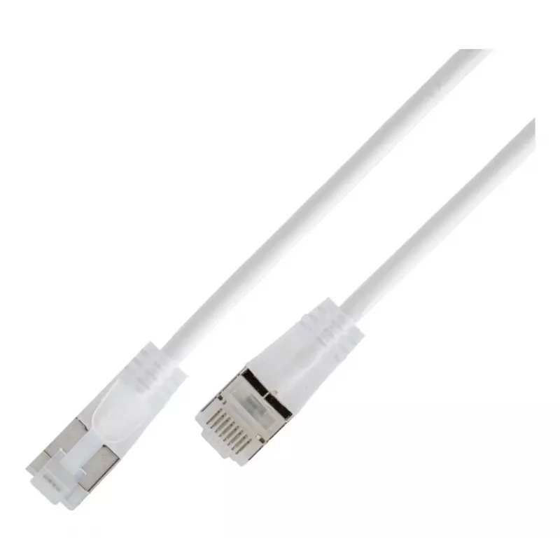 Wirewin SLIM KAT6A 10 Gigabit Light καλώδιο patch στρογγυλό, U/UTP, Ø 3,6 mm, λευκό (SLIM-L-UU-K6A 0.5 WT)